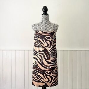 Zara Animal Print Slip Dress Size M